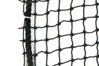 Sports netting with rope border